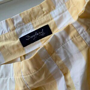 Bergfabel Yellow and White Striped Midi Skirt
